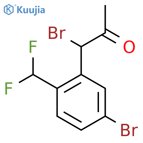 1-Bromo-1-(5-bromo-2-(difluoromethyl)phenyl)propan-2-one structure
