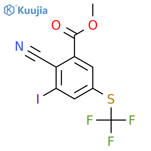 Methyl 2-cyano-3-iodo-5-(trifluoromethylthio)benzoate structure