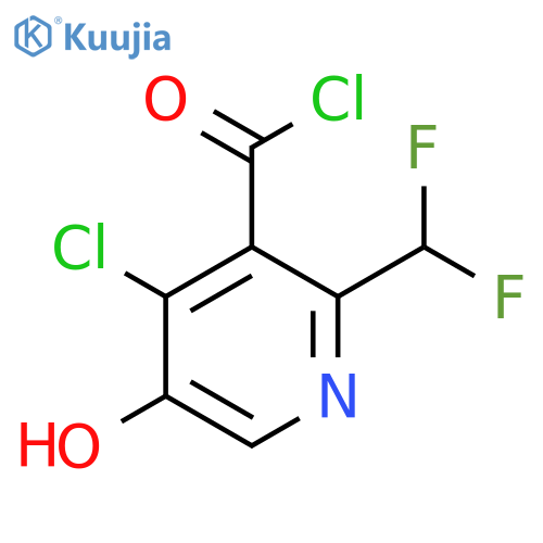 4-Chloro-2-(difluoromethyl)-5-hydroxypyridine-3-carbonyl chloride structure