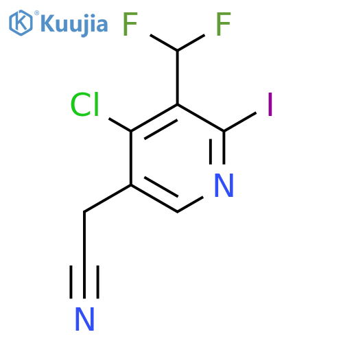 4-Chloro-3-(difluoromethyl)-2-iodopyridine-5-acetonitrile structure