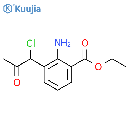 Ethyl 2-amino-3-(1-chloro-2-oxopropyl)benzoate structure