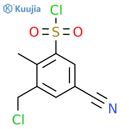 3-Chloromethyl-5-cyano-2-methylbenzenesulfonyl chloride structure
