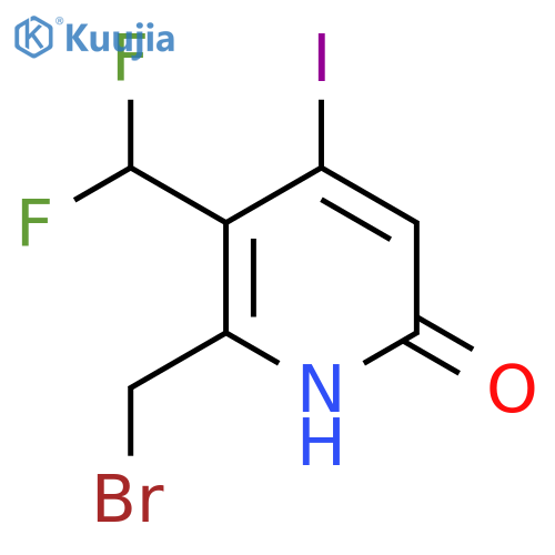 2-(Bromomethyl)-3-(difluoromethyl)-6-hydroxy-4-iodopyridine structure