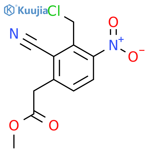 Methyl 3-chloromethyl-2-cyano-4-nitrophenylacetate structure