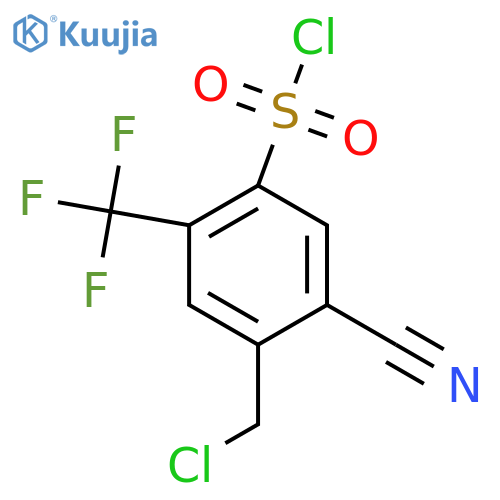 4-Chloromethyl-5-cyano-2-(trifluoromethyl)benzenesulfonyl chloride structure