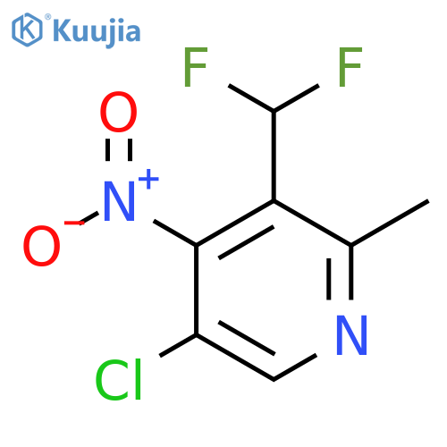 5-Chloro-3-(difluoromethyl)-2-methyl-4-nitropyridine structure