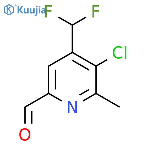 3-Chloro-4-(difluoromethyl)-2-methylpyridine-6-carboxaldehyde structure