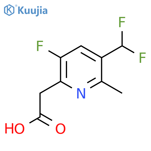 3-(Difluoromethyl)-5-fluoro-2-methylpyridine-6-acetic acid structure