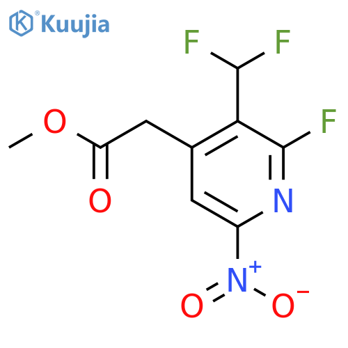 Methyl 3-(difluoromethyl)-2-fluoro-6-nitropyridine-4-acetate structure