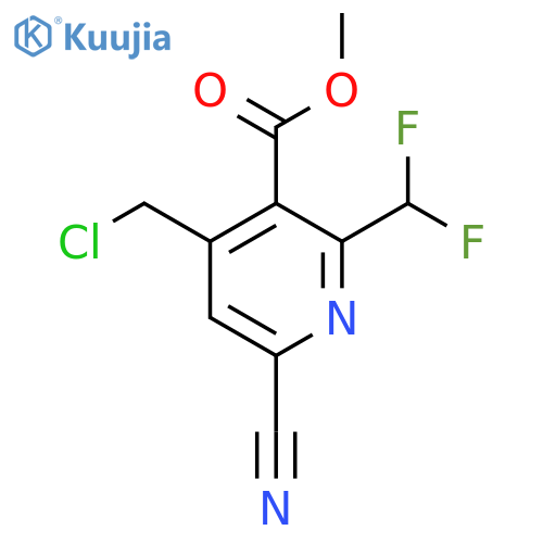 Methyl 4-(chloromethyl)-6-cyano-2-(difluoromethyl)pyridine-3-carboxylate structure