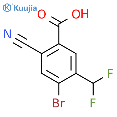 4-Bromo-2-cyano-5-(difluoromethyl)benzoic acid structure