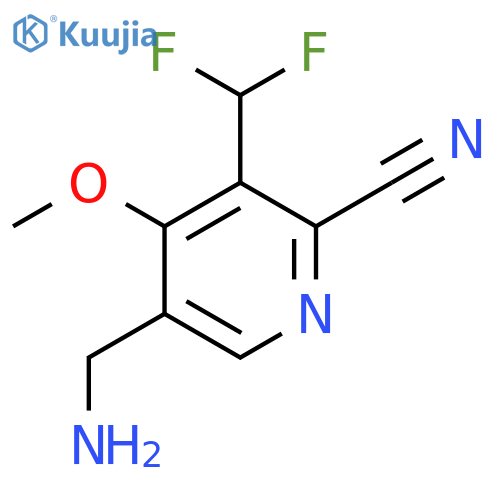 5-(Aminomethyl)-2-cyano-3-(difluoromethyl)-4-methoxypyridine structure