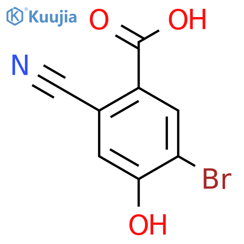 5-Bromo-2-cyano-4-hydroxybenzoic acid structure