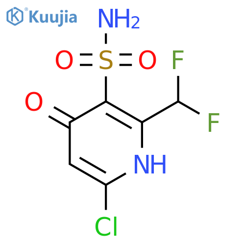 6-Chloro-2-(difluoromethyl)-4-hydroxypyridine-3-sulfonamide structure