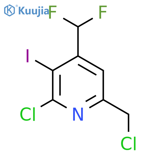 2-Chloro-6-(chloromethyl)-4-(difluoromethyl)-3-iodopyridine structure