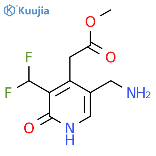 Methyl 5-(aminomethyl)-3-(difluoromethyl)-2-hydroxypyridine-4-acetate structure