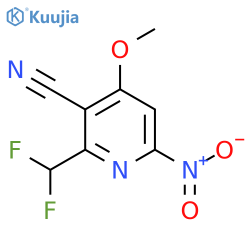 3-Cyano-2-(difluoromethyl)-4-methoxy-6-nitropyridine structure