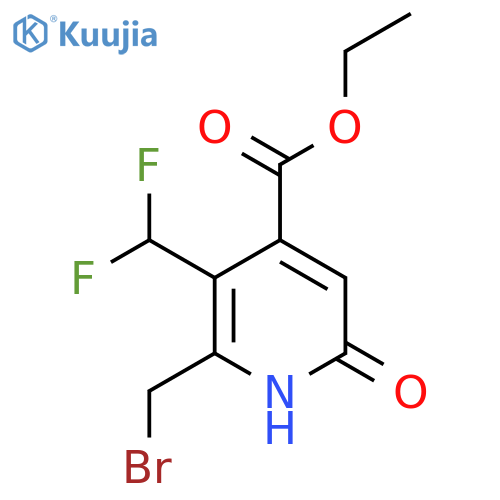Ethyl 2-(bromomethyl)-3-(difluoromethyl)-6-hydroxypyridine-4-carboxylate structure
