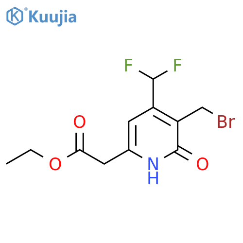 Ethyl 3-(bromomethyl)-4-(difluoromethyl)-2-hydroxypyridine-6-acetate structure