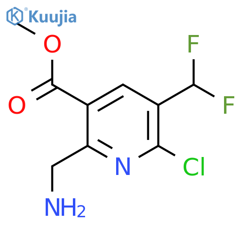 Methyl 2-(aminomethyl)-6-chloro-5-(difluoromethyl)pyridine-3-carboxylate structure