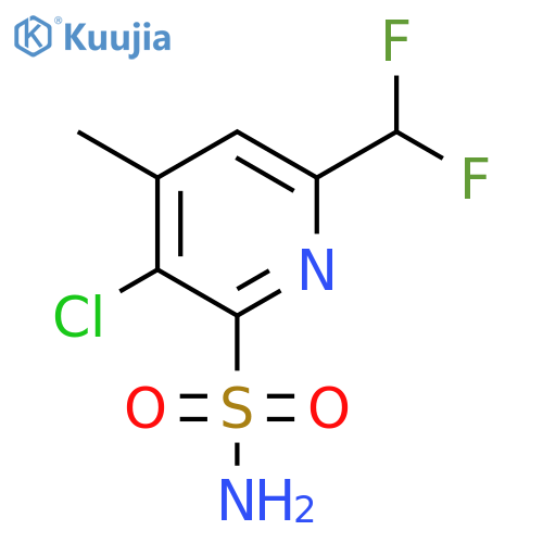 3-Chloro-6-(difluoromethyl)-4-methylpyridine-2-sulfonamide structure