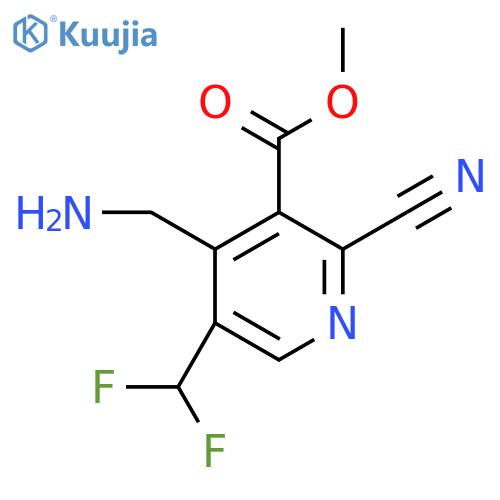 Methyl 4-(aminomethyl)-2-cyano-5-(difluoromethyl)pyridine-3-carboxylate structure