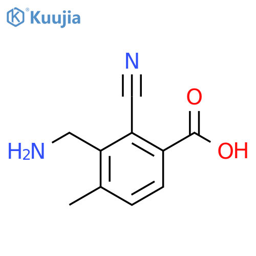 3-Aminomethyl-2-cyano-4-methylbenzoic acid structure