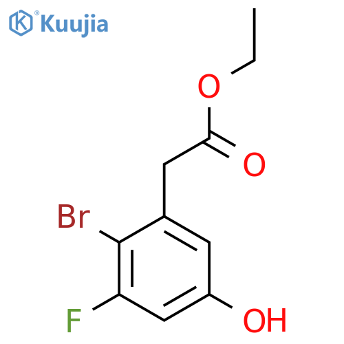 Ethyl 2-bromo-3-fluoro-5-hydroxyphenylacetate structure