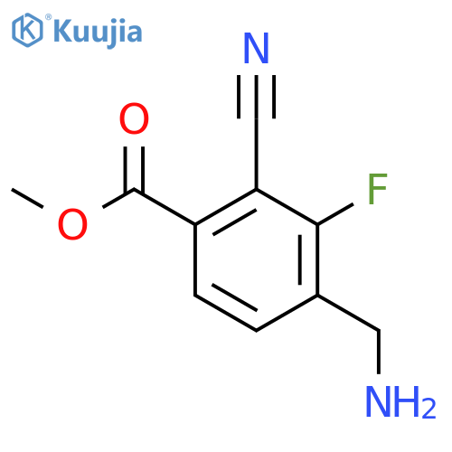 Methyl 4-aminomethyl-2-cyano-3-fluorobenzoate structure
