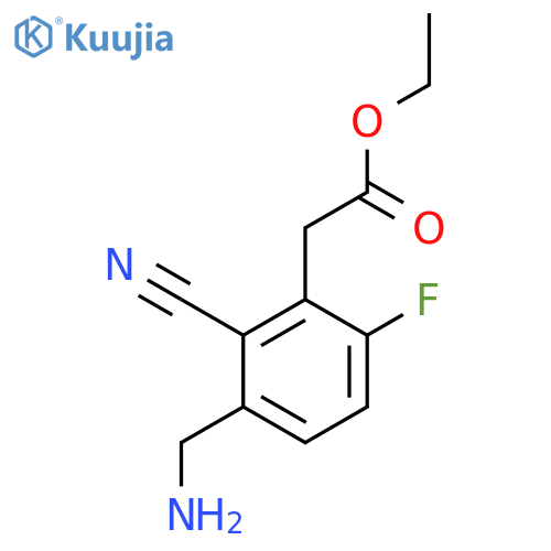 Ethyl 3-aminomethyl-2-cyano-6-fluorophenylacetate structure