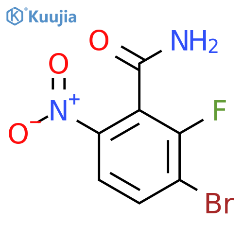 3-Bromo-2-fluoro-6-nitrobenzamide structure