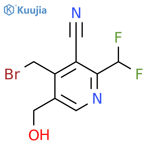 4-(Bromomethyl)-3-cyano-2-(difluoromethyl)pyridine-5-methanol structure