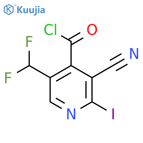 3-Cyano-5-(difluoromethyl)-2-iodopyridine-4-carbonyl chloride structure