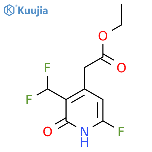 Ethyl 3-(difluoromethyl)-6-fluoro-2-hydroxypyridine-4-acetate structure