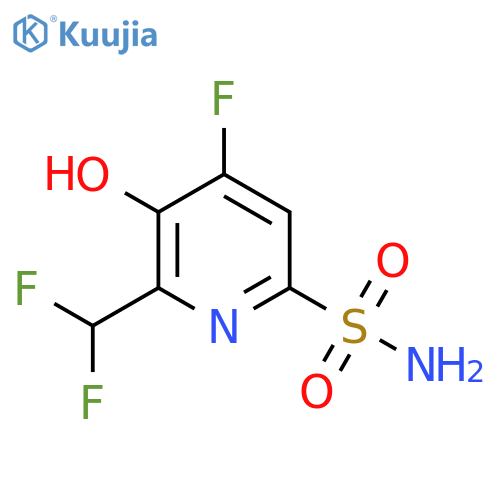 2-(Difluoromethyl)-4-fluoro-3-hydroxypyridine-6-sulfonamide structure