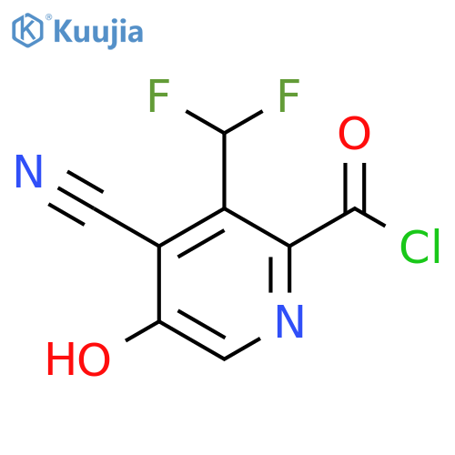 4-Cyano-3-(difluoromethyl)-5-hydroxypyridine-2-carbonyl chloride structure