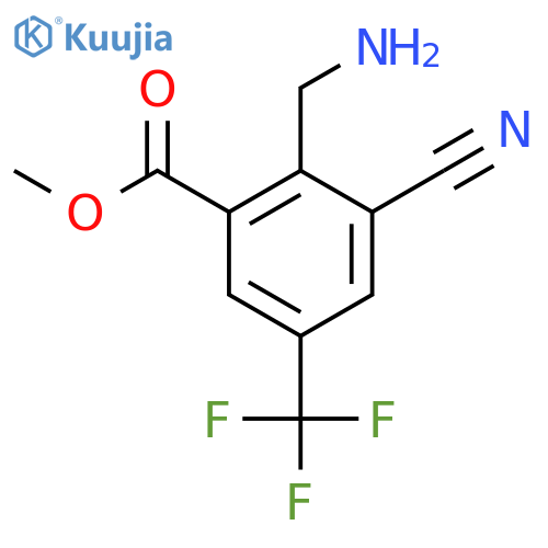 Methyl 2-aminomethyl-3-cyano-5-(trifluoromethyl)benzoate structure