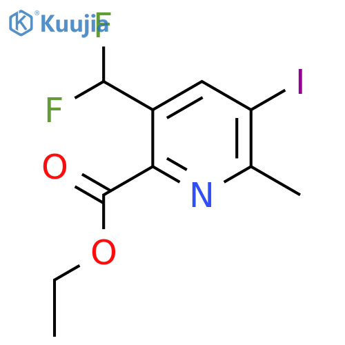 Ethyl 3-(difluoromethyl)-5-iodo-6-methylpyridine-2-carboxylate structure