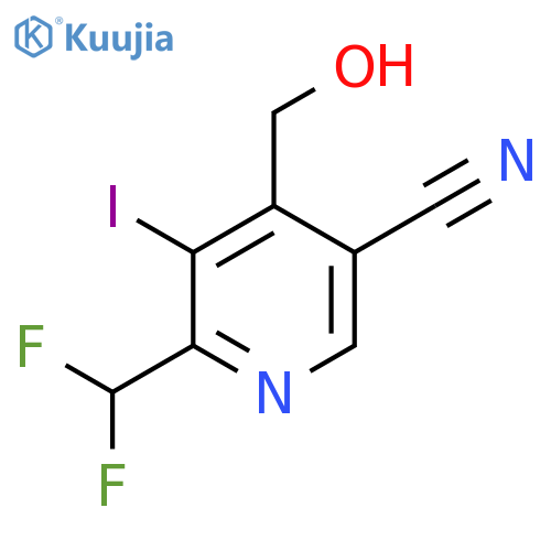 5-Cyano-2-(difluoromethyl)-3-iodopyridine-4-methanol structure