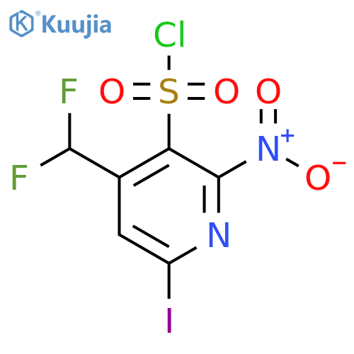 4-(Difluoromethyl)-6-iodo-2-nitropyridine-3-sulfonyl chloride structure