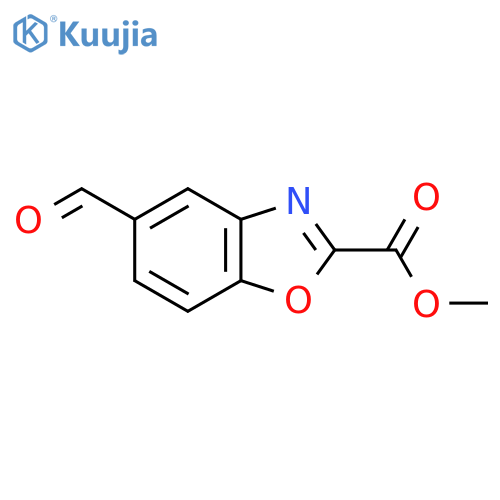 Methyl 5-formylbenzo[d]oxazole-2-carboxylate structure