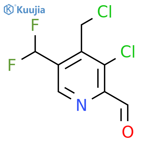 3-Chloro-4-(chloromethyl)-5-(difluoromethyl)pyridine-2-carboxaldehyde structure