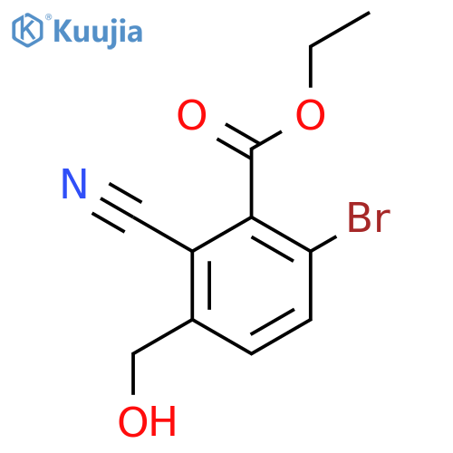 Ethyl 6-bromo-2-cyano-3-(hydroxymethyl)benzoate structure