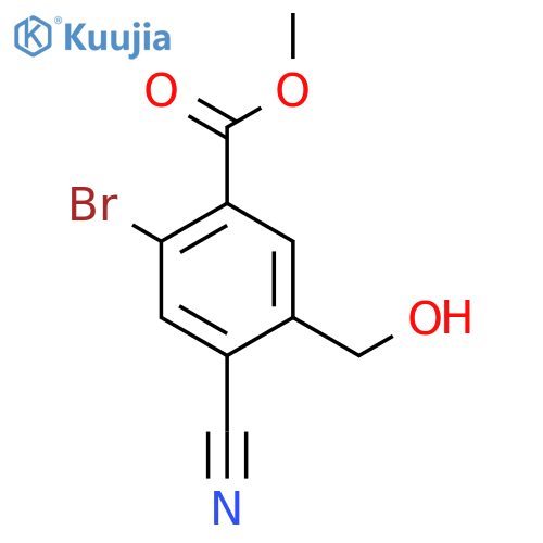 Methyl 2-bromo-4-cyano-5-(hydroxymethyl)benzoate structure