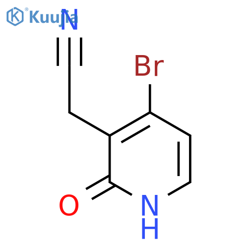 4-Bromo-2-hydroxypyridine-3-acetonitrile structure