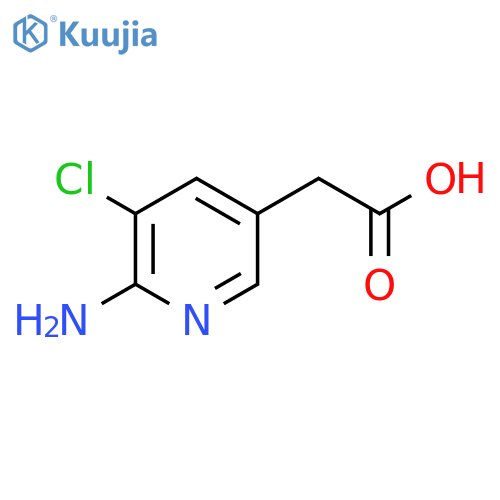 2-Amino-3-chloropyridine-5-acetic acid structure