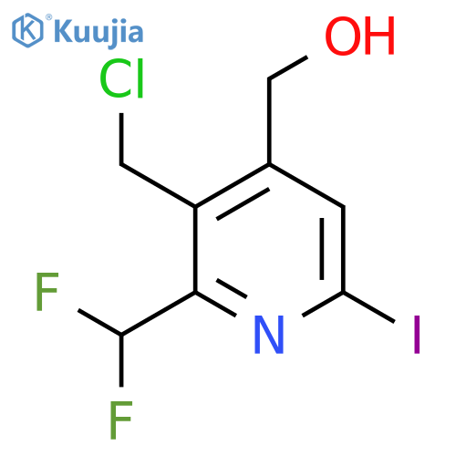 3-(Chloromethyl)-2-(difluoromethyl)-6-iodopyridine-4-methanol structure