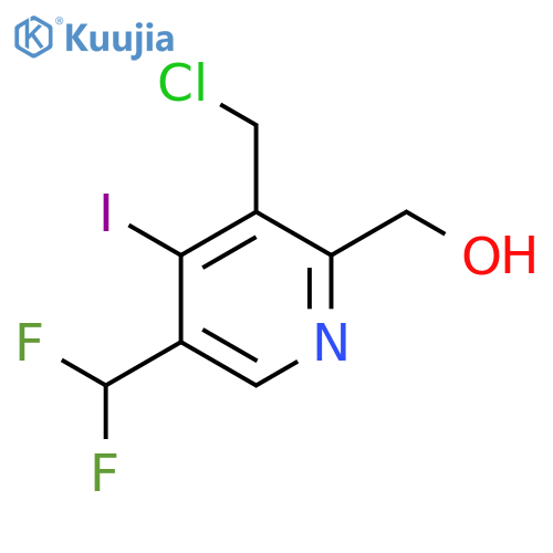 3-(Chloromethyl)-5-(difluoromethyl)-4-iodopyridine-2-methanol structure