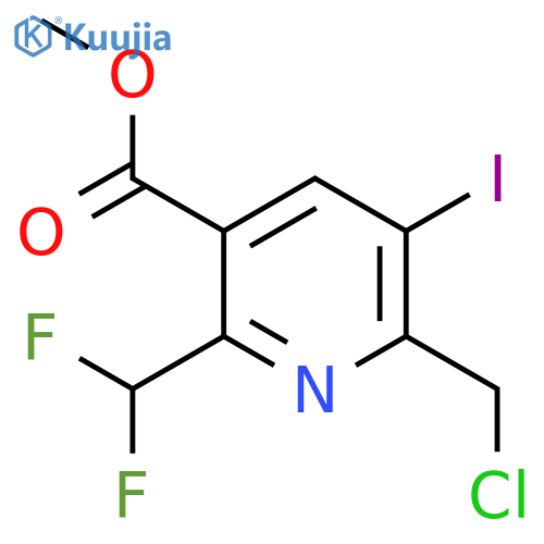 Methyl 2-(chloromethyl)-6-(difluoromethyl)-3-iodopyridine-5-carboxylate structure