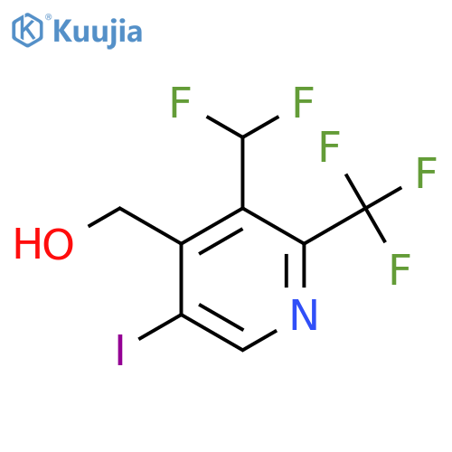 3-(Difluoromethyl)-5-iodo-2-(trifluoromethyl)pyridine-4-methanol structure